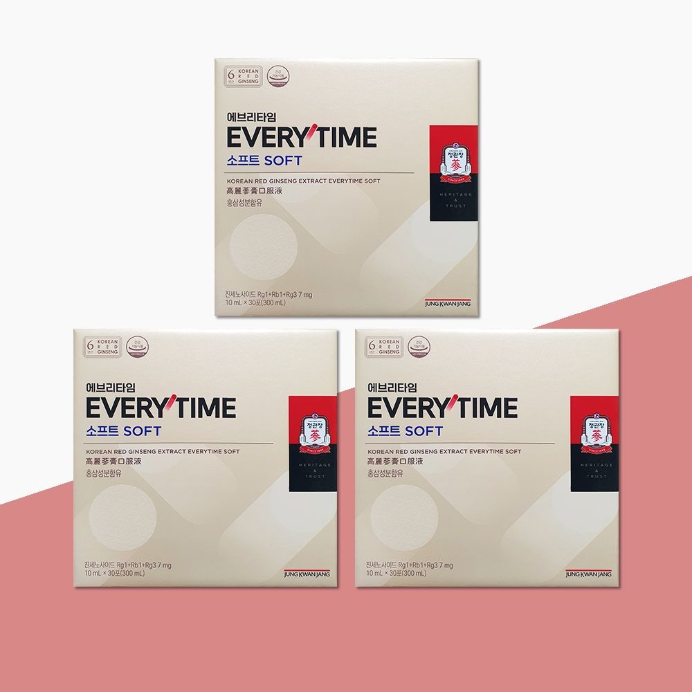 정관장 홍삼정 에브리타임 소프트 10ml x 30포 3박스 부모님선물 직장인선물 데일리홍삼