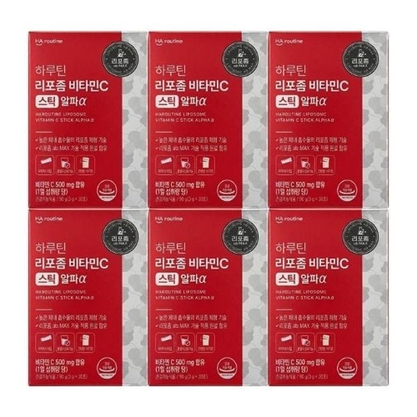 하루틴 리포좀 비타민C 스틱 알파 30포 6세트