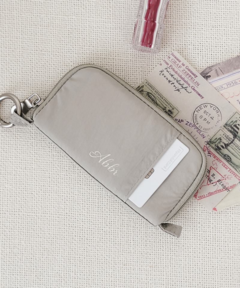 (국내매장정품) ABBR Easy Zip Half Wallet Beige AB2502AC01 163631