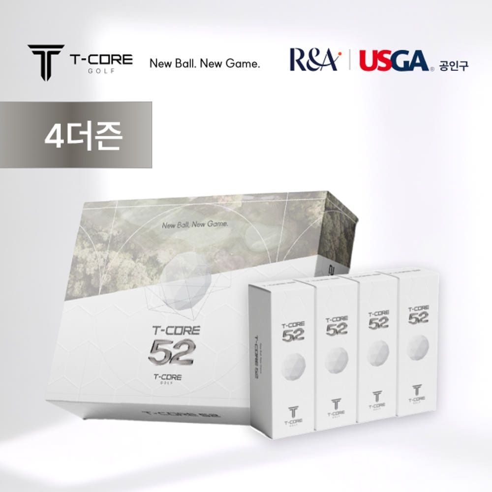 (NEW 제로볼) 티코어 52 제로로스 저압축 골프공 4더즌