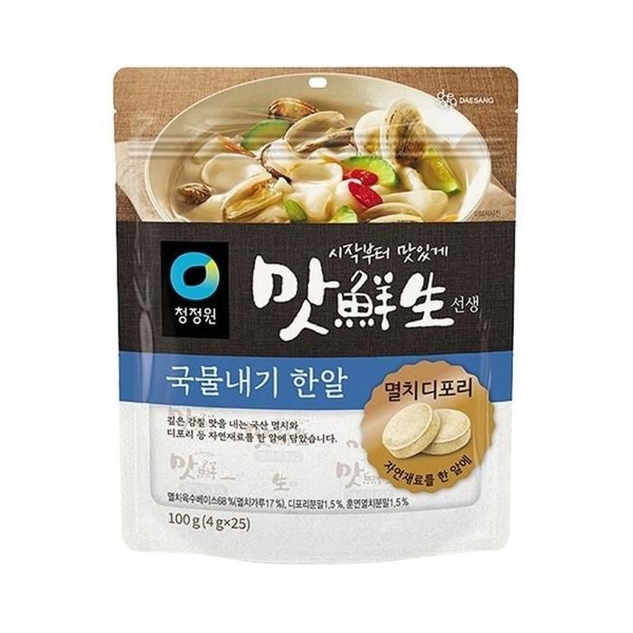 [맛선생] 청정원 맛선생 멸치디포리 국물내기 한알 100g 1개 / 한알육수 코인 육수
