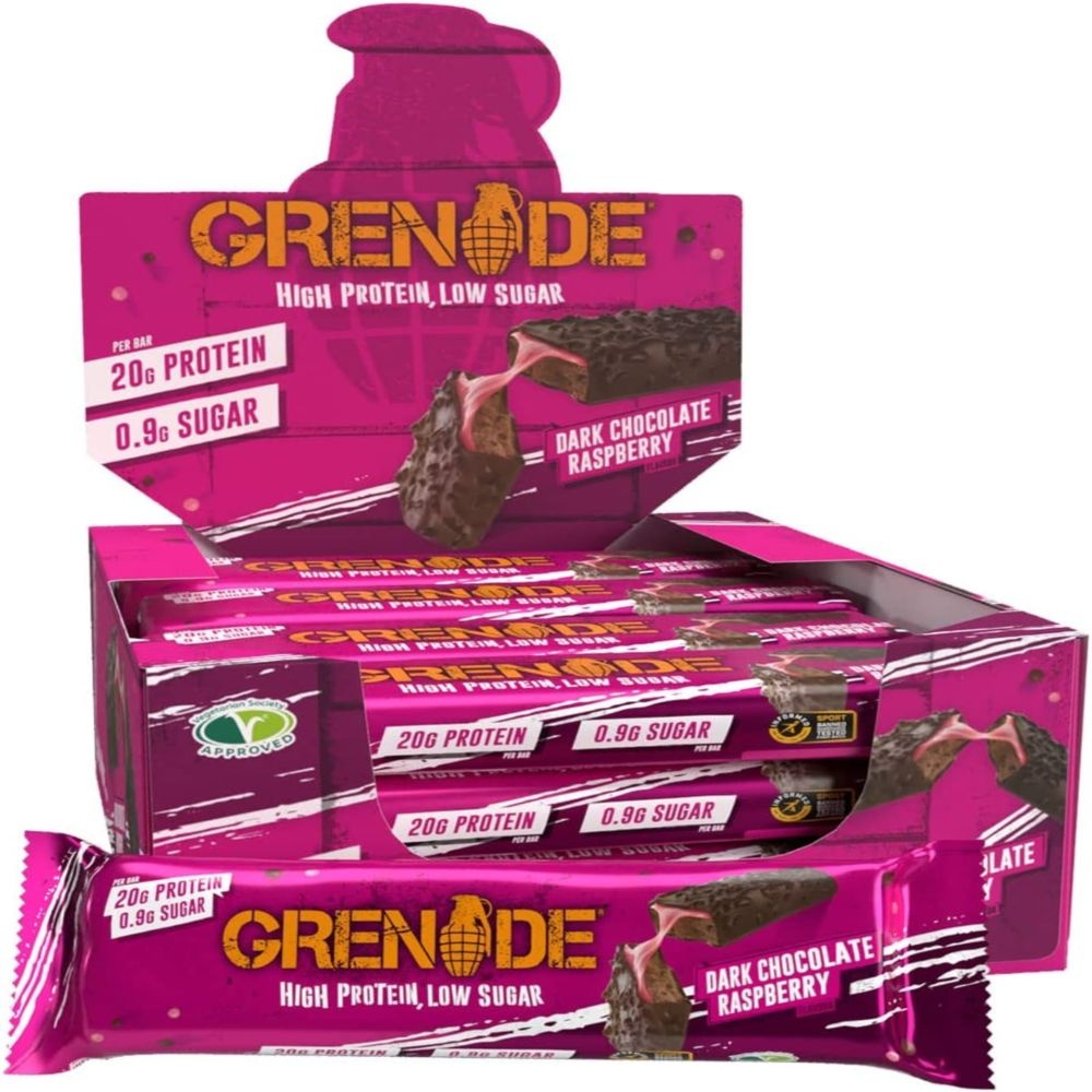 [해외] 60g 12개입 그레네이드 카브킬라 프로틴바 다크초콜릿 라즈베리 Grenade Carb Killa