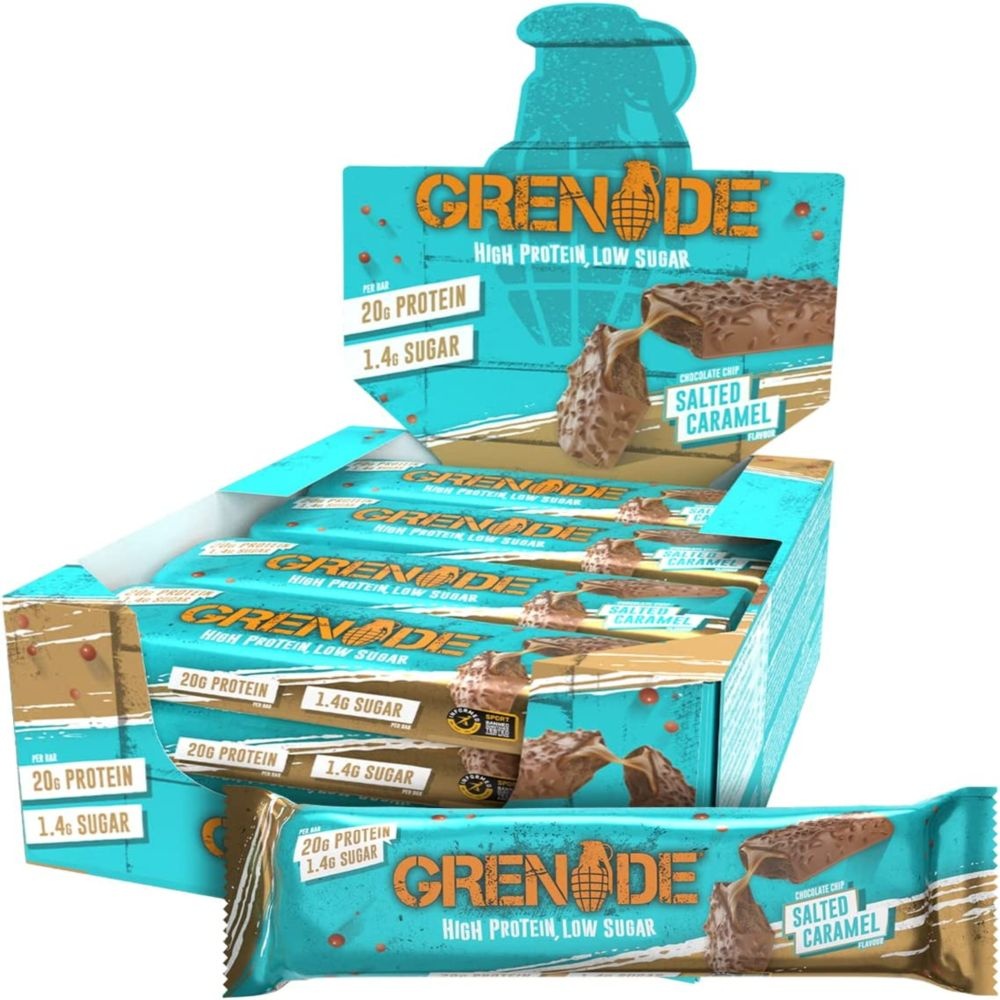 [해외] 60g 12개입 그레네이드 카브킬라 프로틴바 초콜렛 칩 솔티드 캐러멜 Grenade Carb Killa