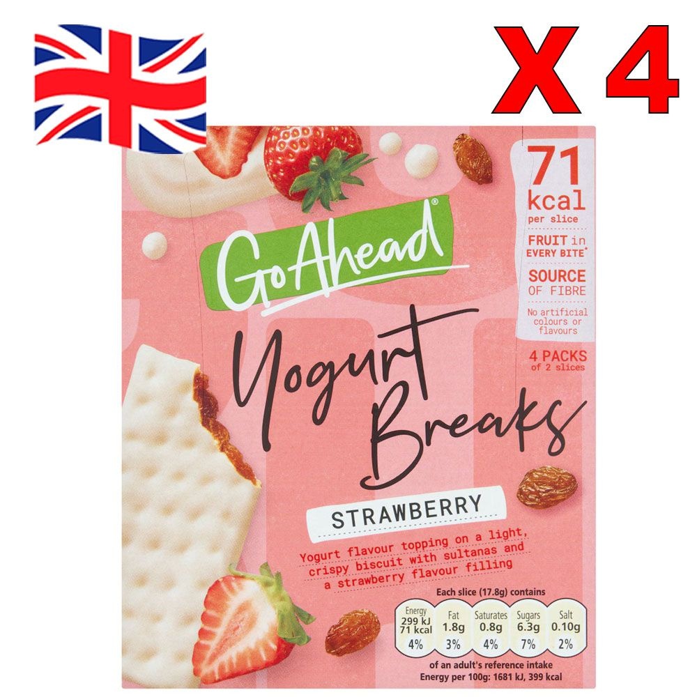 [해외] 4개 고 어헤드 스트로베리 요거트 브레이크, Go Ahead Strawberry Fruit Yogurt