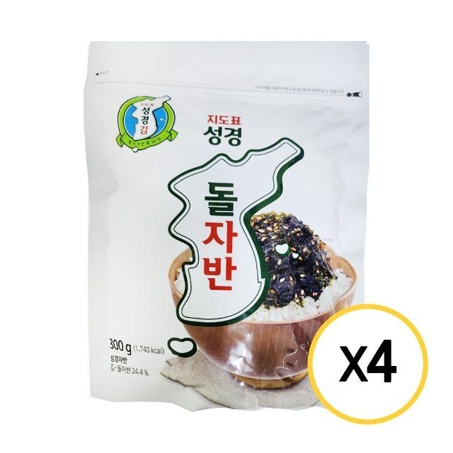 [G]성경김 돌자반 300g x 4개