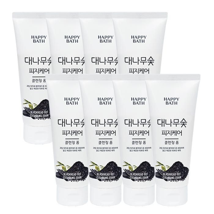 해피바스 대나무숯 피지흡착 클렌징폼 200g x8