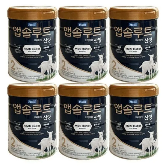 매일유업 앱솔루트 프리미엄 산양분유 2단계 750g 6개 /