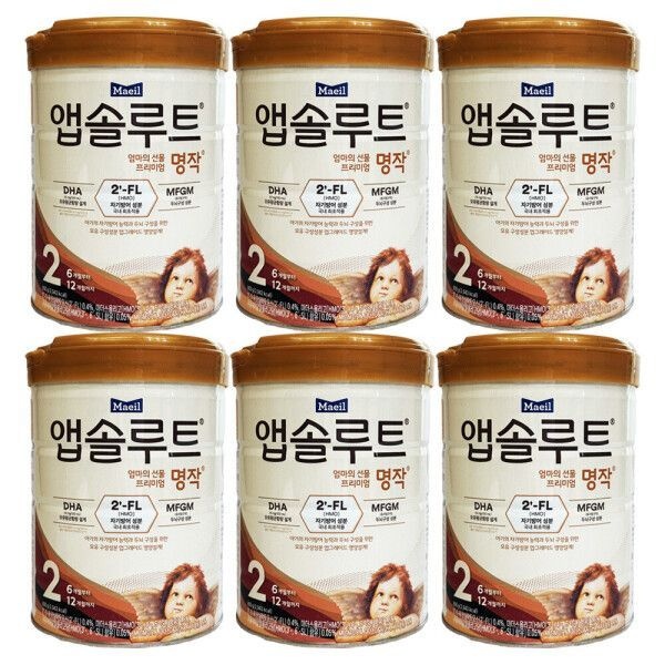 앱솔루트 엄마의 선물 프리미엄 명작 2FL 2단계 800g 6개 /