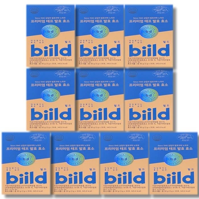 BIILD 프리미엄 테프 발효 효소 3g x 30포 10박스