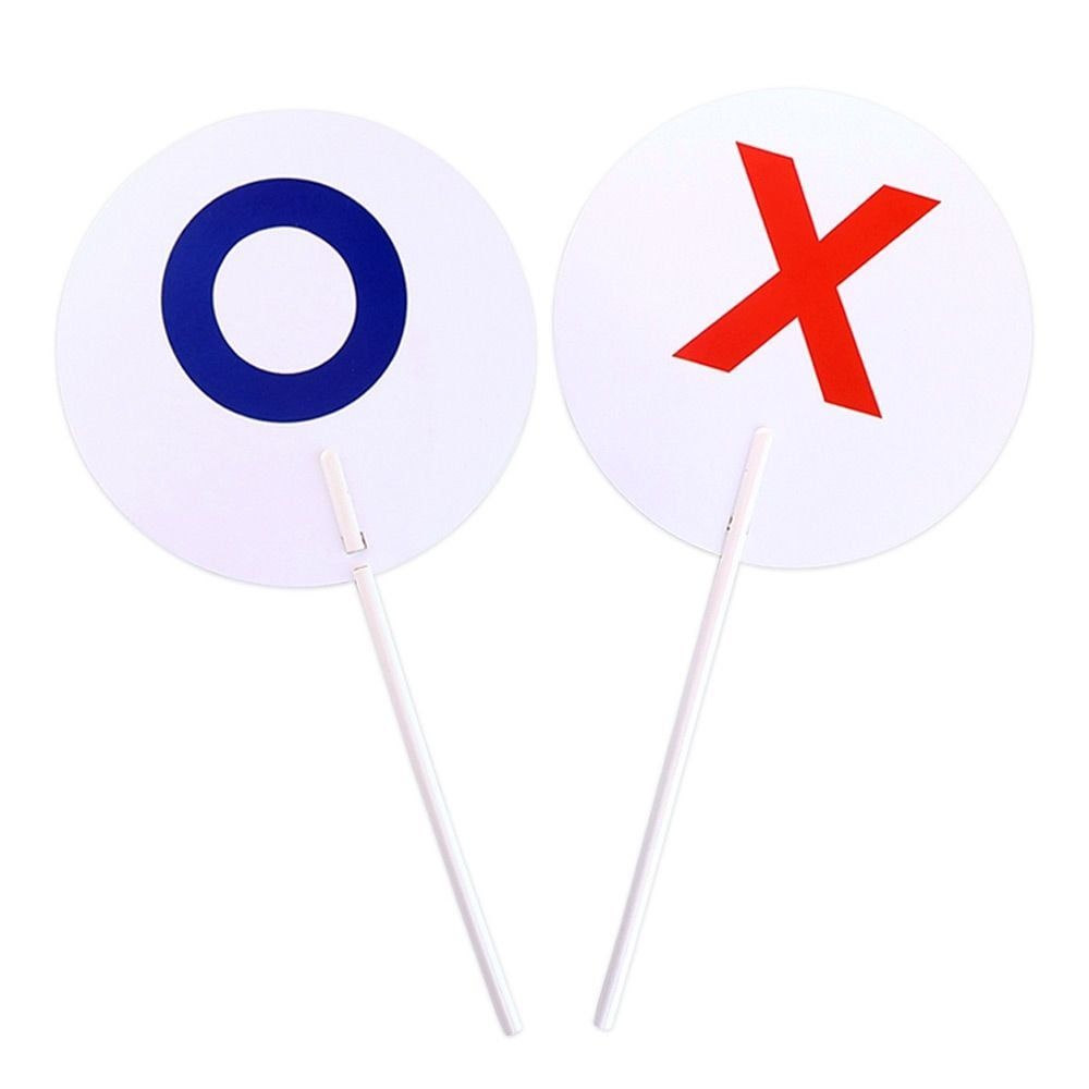 (올핀)OX 부채 양면 10개 세트 퀴즈 놀이 행사 이벤트 단체수업
