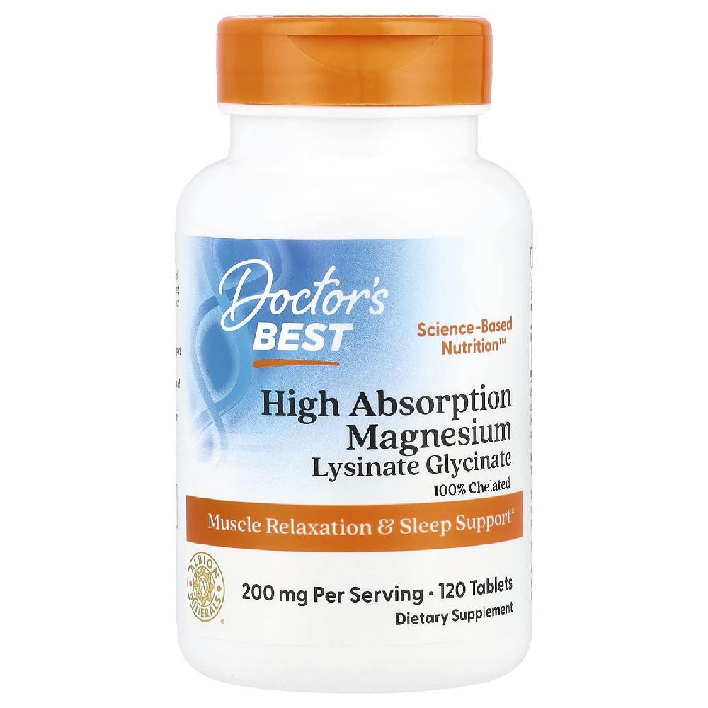 [해외] 닥터스베스트 (2통) 닥터스베스트 고흡수 마그네슘 High Absorption Magnesium 200mg 120정 고약사 약들약