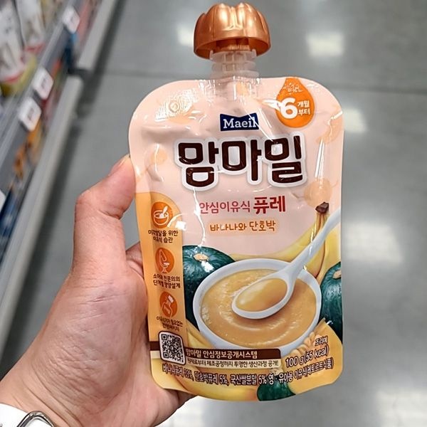 매일 맘마밀 퓨레 바나나 단호박 100g