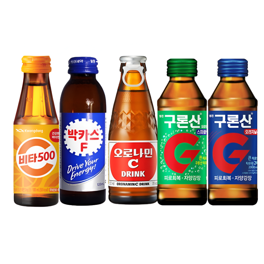 비타500 박카스F 구론산 오리지날 스파클링 오로나민 각 10병씩 총 50병