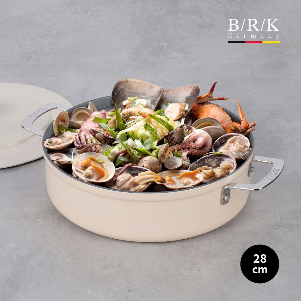 BRK [AK분당점] [BRK]에볼루션 풀 인덕션 전골냄비 28cm (밀크)