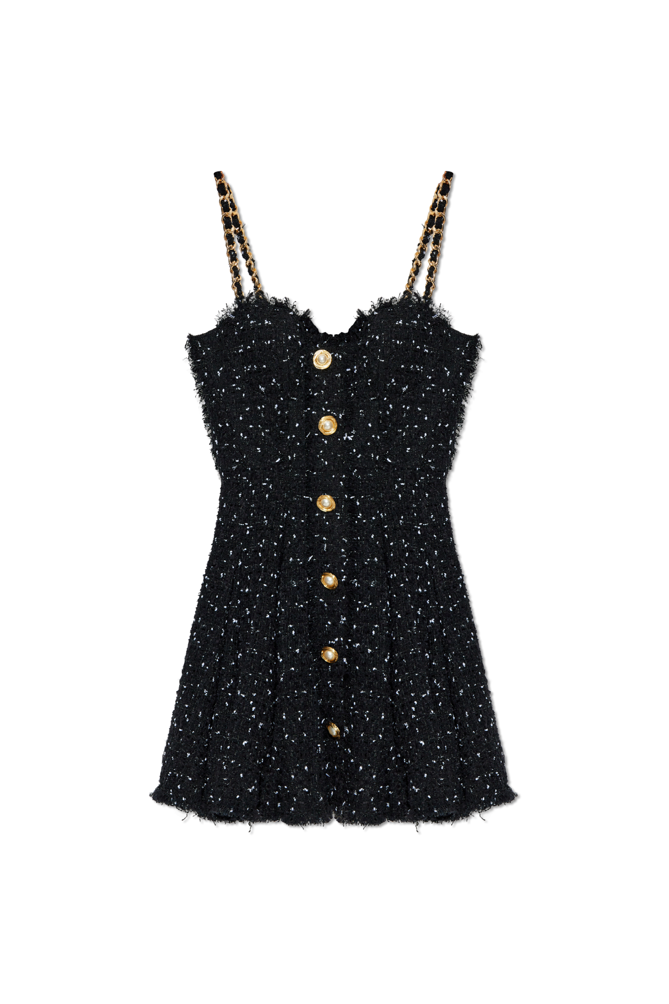 발망 25FW Balmain Tweed slip 드레스 EF0R2430XL06EAB