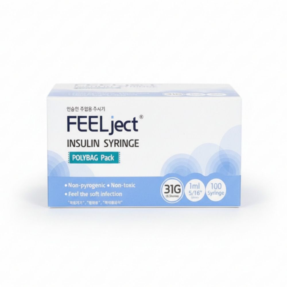필텍 필젝 FELLject  인슐린 주사기 1cc 31G 8mm, 100개입, 1개