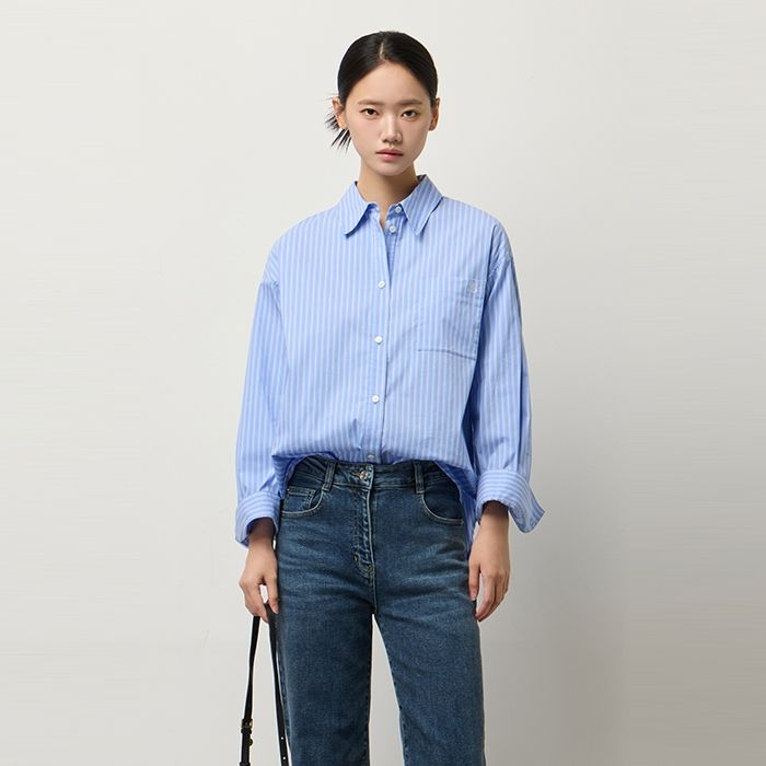 시슬리 퍼니 STRIPE 셔츠_SAWS13541BL