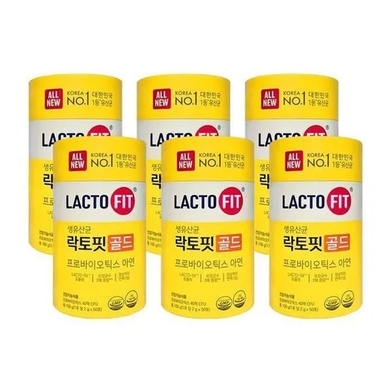 [하프클럽]종근당건강 락토핏 올뉴 락토핏 골드 2g x 50포 6통 HIS