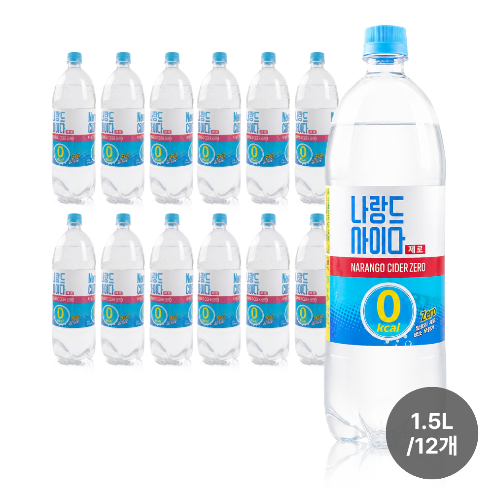 동아오츠카 나랑드사이다 제로 탕비실 쟁여두기 1.5L SL116 12개