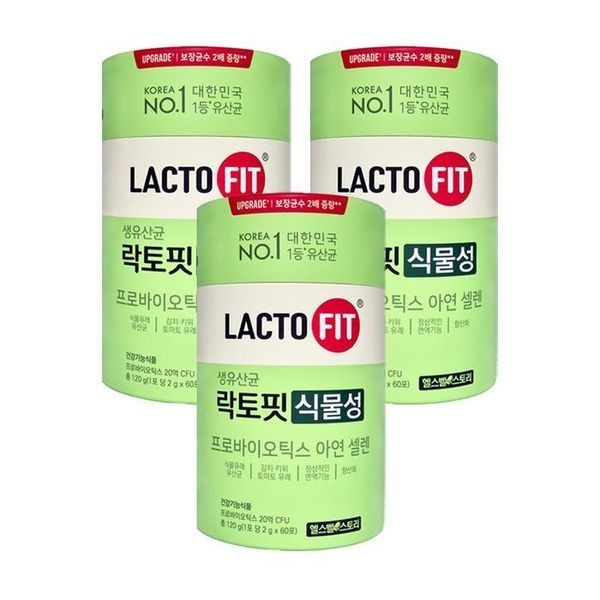 [하프클럽]락토핏 생유산균 식물성 프로바이오틱스 아연 2gx60포 3통 HIS