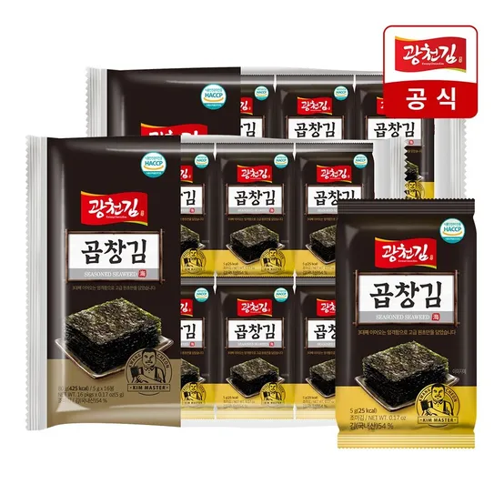 [광천김] 프리미엄 곱창김 도시락김 5g 32봉
