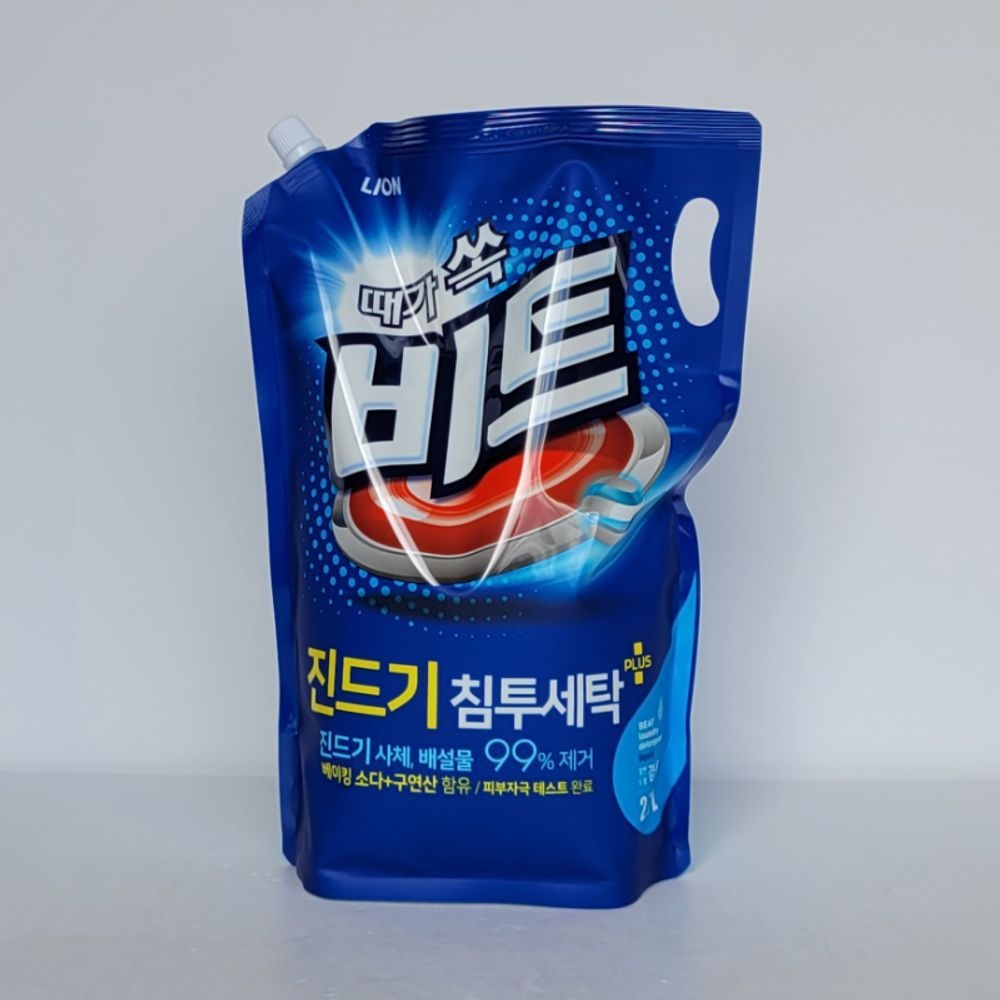 라이온 액체비트 2.7L 리필형 파우치 (일반 드럼겸용)