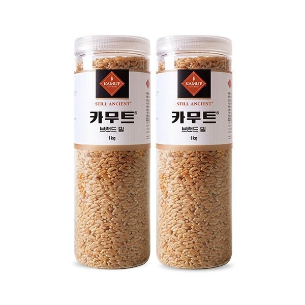 고대곡물 정품 카무트 쌀 1kg X 2개 (용기)