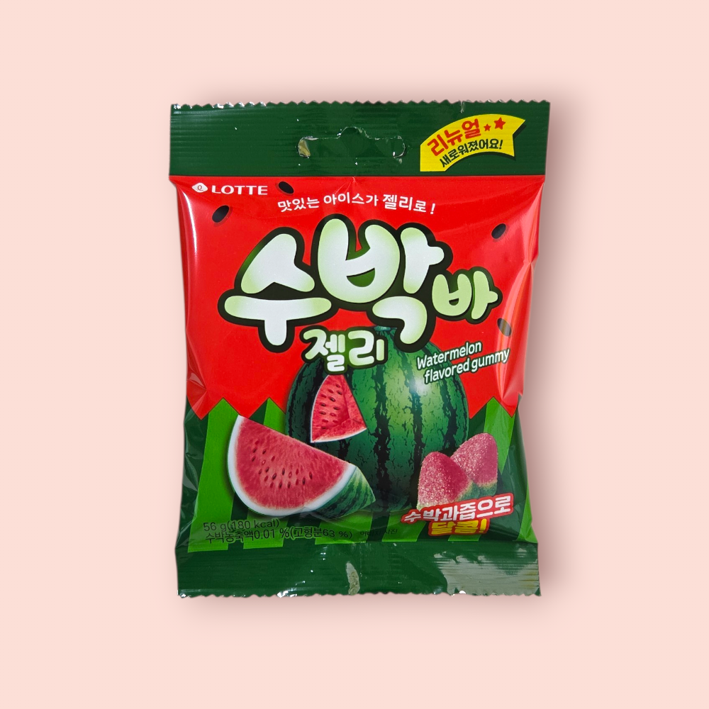 롯데제과 젤리셔스 수박바 젤리 56g