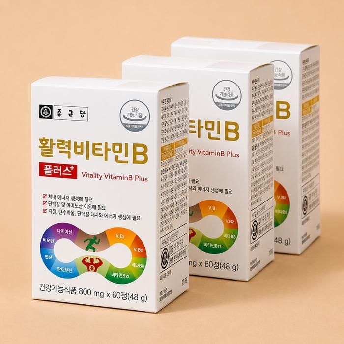 종근당건강 활력 비타민B 플러스 60정 3박스