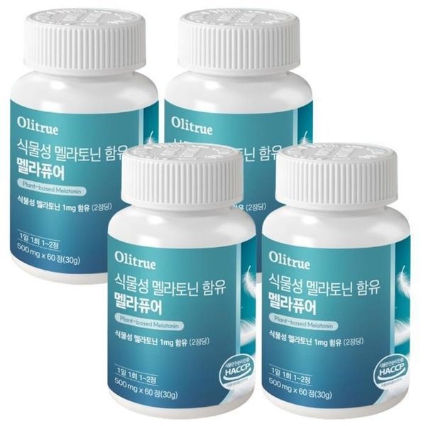 [하프클럽]올리트루 식물성 멜라토닌 함유 멜라퓨어 60정 x 4개