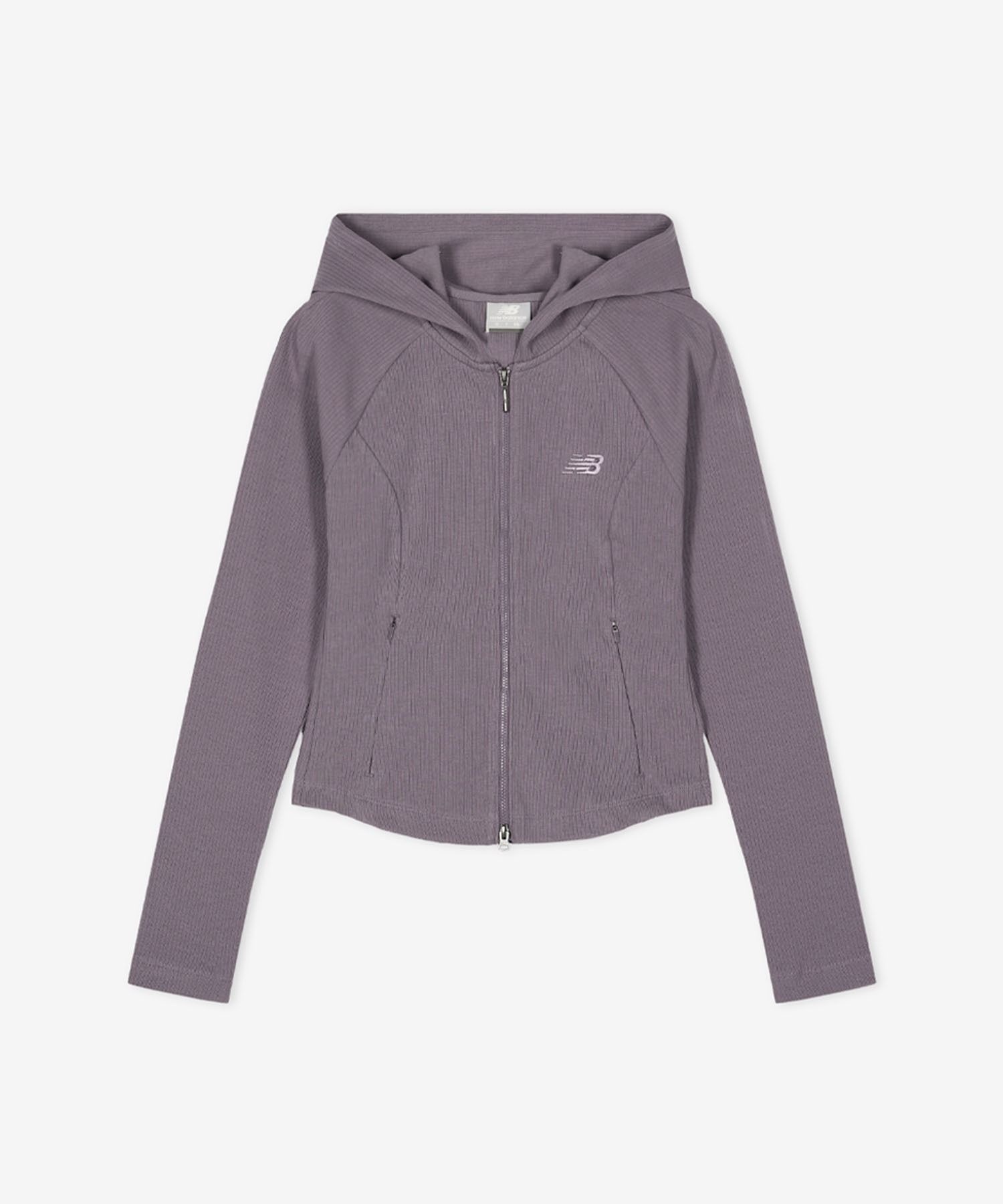 뉴발란스 NEW BALANCE NBMDG2W322 WOMEN 소프트프레쉬골지 후드 투웨이 집업 (DARK PURPLE) 5998178 _CF