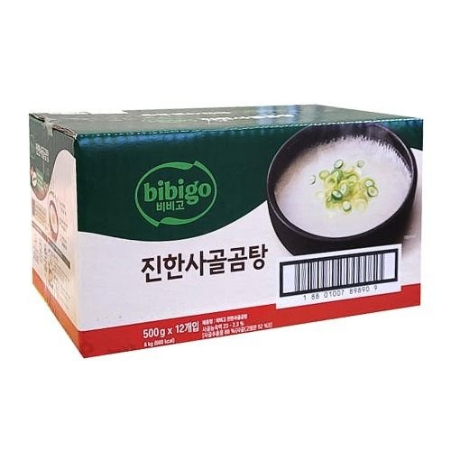 [삼성 x 온누리 특가] 비비고 사골곰탕 진 500g x 12팩 진한 곰탕 사골국 설렁탕 코스트코