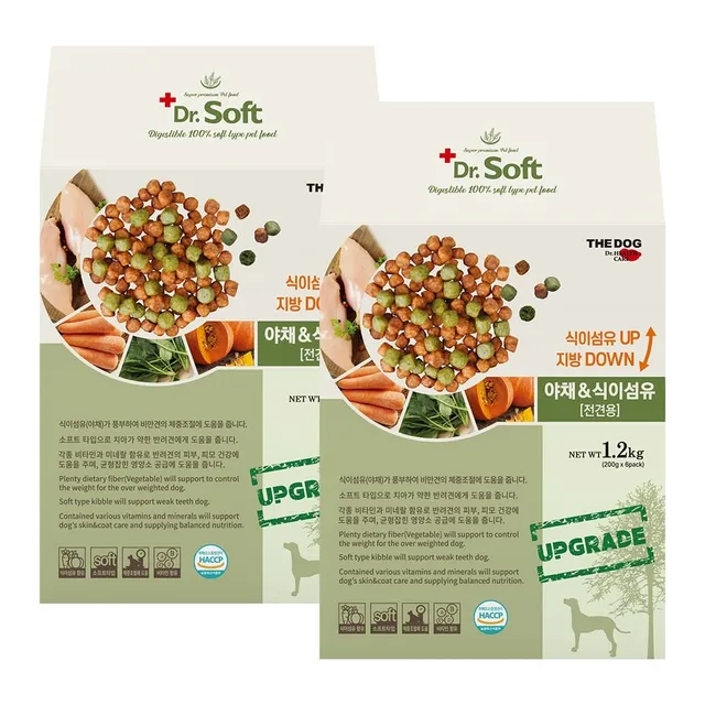 더독 닥터소프트 야채&식이섬유 1.2kg 1+1