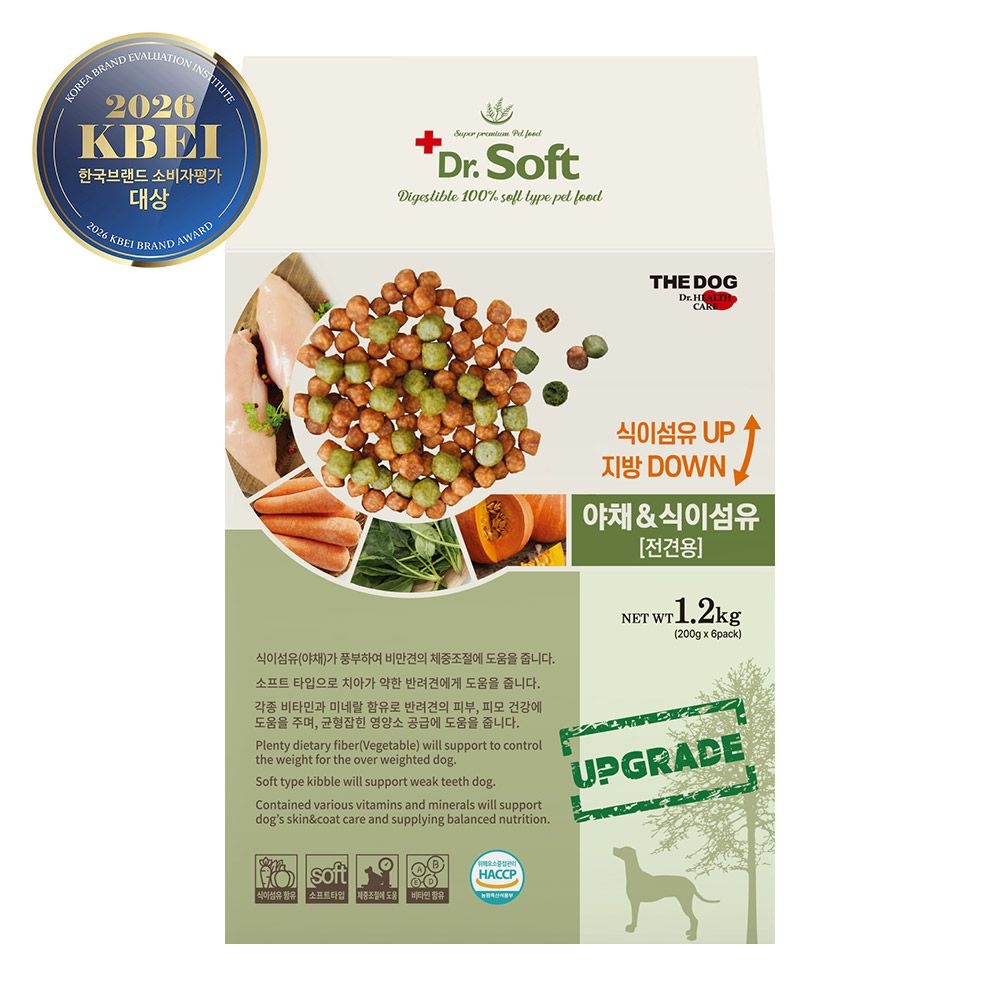 더독 닥터소프트 야채&식이섬유 (전견용) 1.2kg