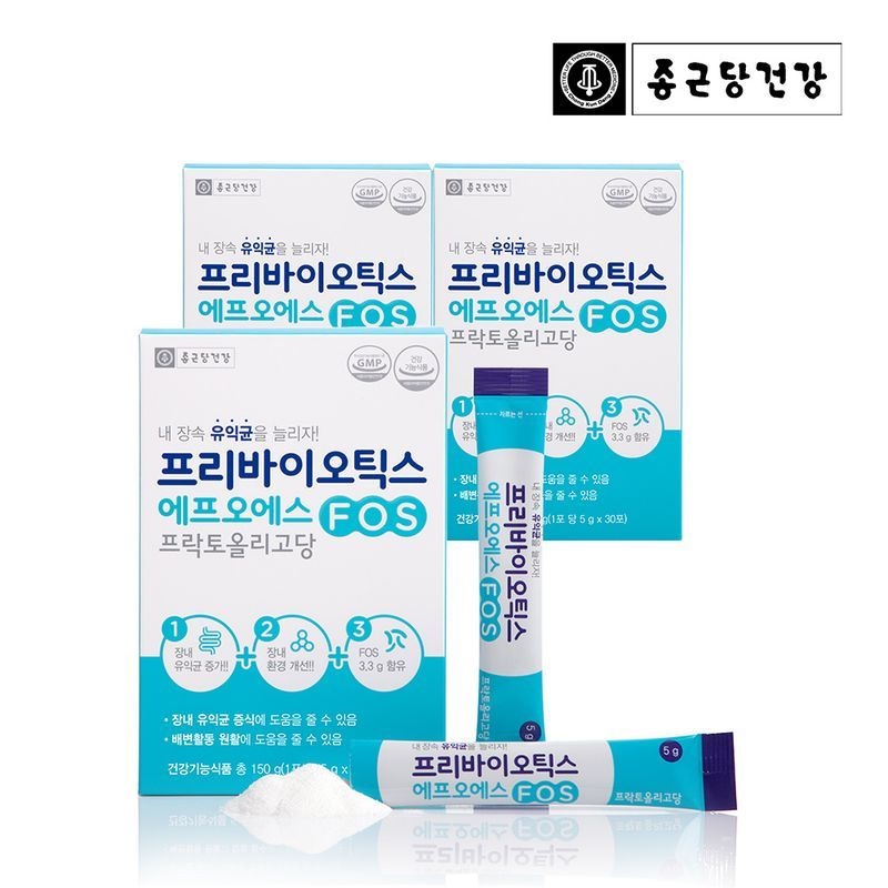 종근당건강 프리바이오틱스 FOS 30포 x 3박스