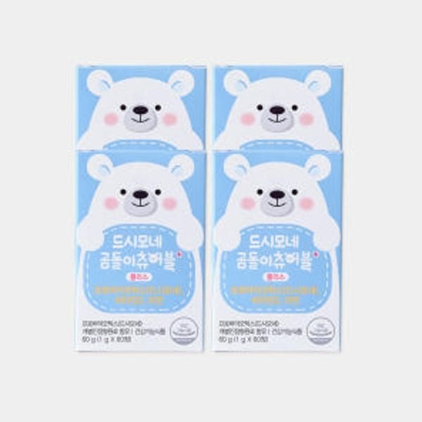 | 드시모네 | 곰돌이 츄어블 플러스 (20억+아연+비타민D) 60캡슐, 4개 단백질 건강한 유산균 포뮬러 핵심균주