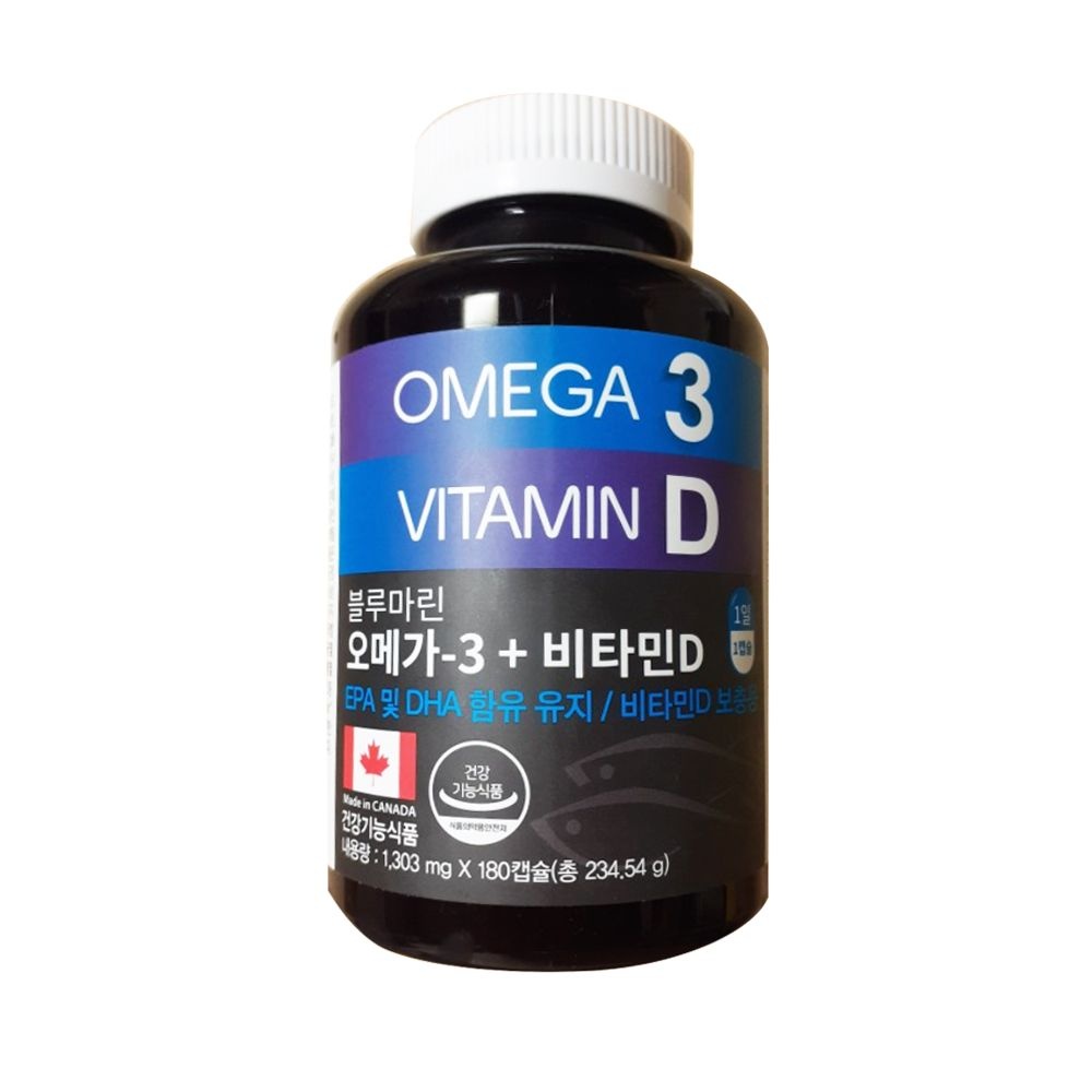 힐링팩토리 오메가3 + 비타민D 1303mg 180캡슐 [1개]