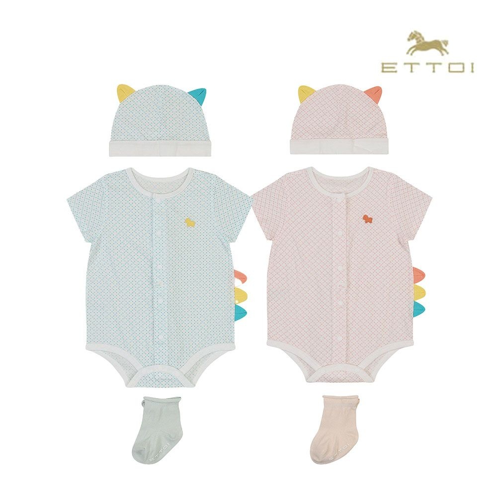 [롯데백화점] 에뜨와 댕댕바디수트3CPS SET 07T017903/임신,출산,신생아,백일,조카선물