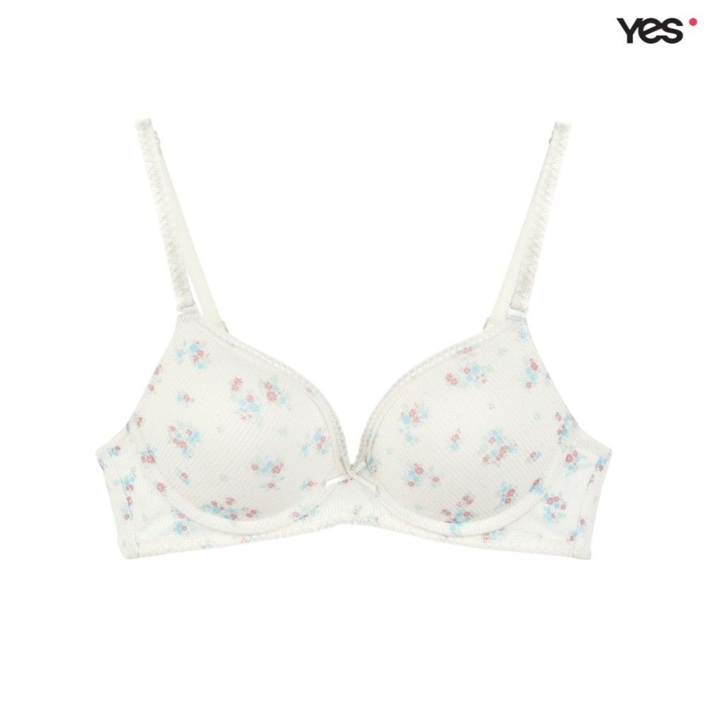 [롯데백화점] 예스 아이보리 플라워 와플 브라 YSWBB343
