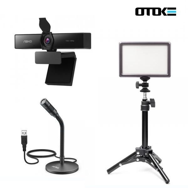 ABKO 오토케 PC 개인장비 세트 레벨1 웹캠 마이크 조명 풀세트 4088296
