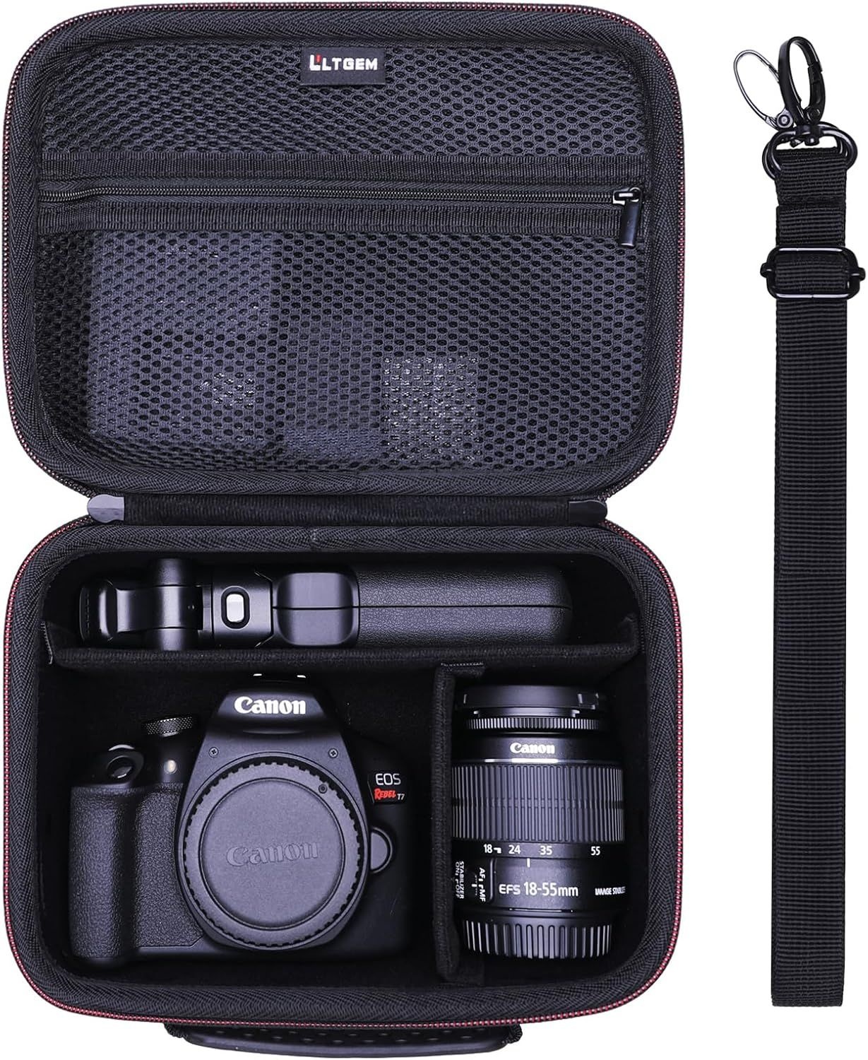 캐논 EOS 레벨 T7/R50/R6 마크 II/R100/R50 V/T6/R8/R10/R5 II/RP/R7/5D IV/SL3/R5/T100 DSLR SLR 카메라, 4개의 디바이더와 어깨끈이