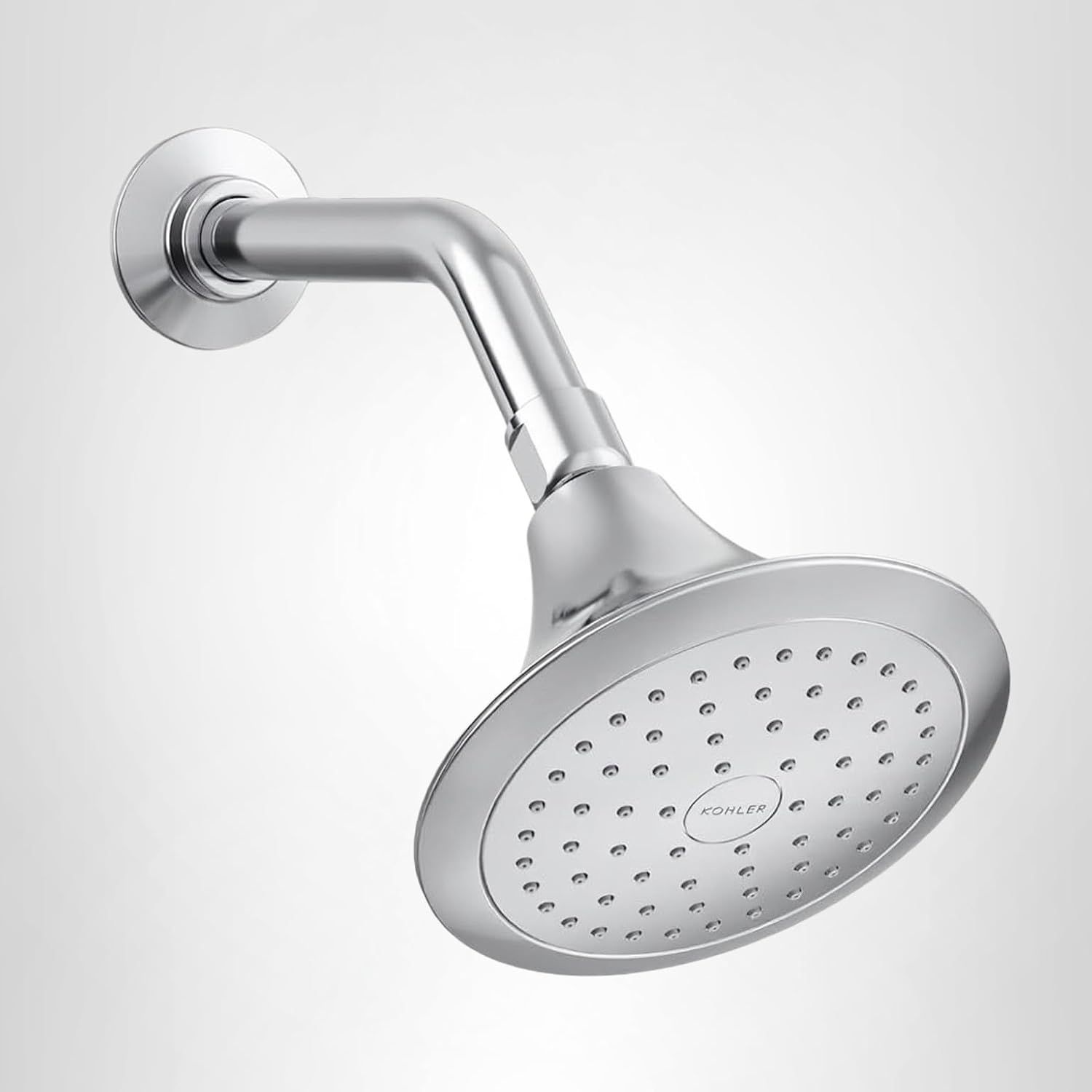 KOHLER 10282-AK-CP Forté® 단일 기능 샤워헤드, 2.5 GPM, 내식성 마감, 광택 크롬