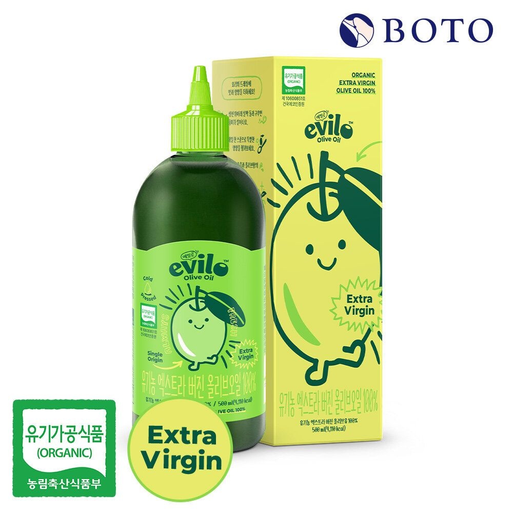 [보뚜] 에빌로 유기농 엑스트라버진 올리브오일 500ml x 1병