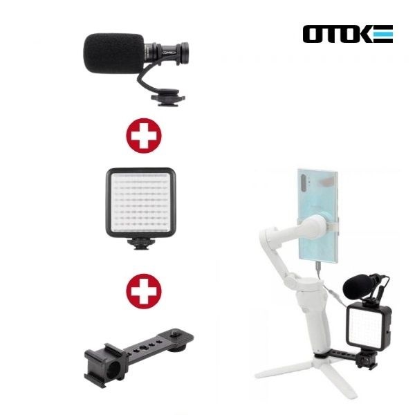 UnKnown 오토케 DJI 오즈모 모바일4 OM4 완벽 호환 스마트폰 짐벌용 추가장비 풀세트 마이크 조명 브라켓 풀패키지 4089807