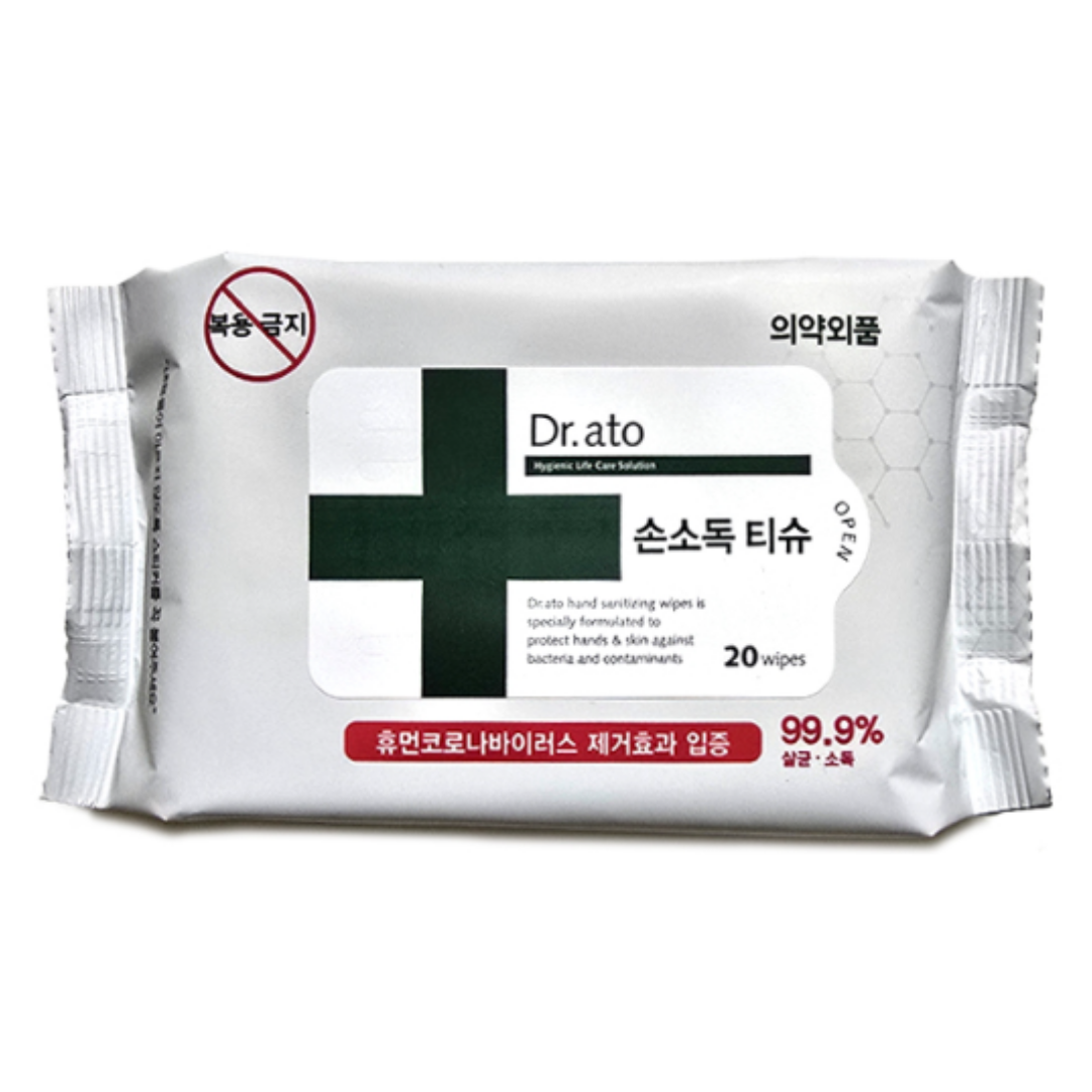 보령 닥터아토 손소독 티슈 리필형 20매 10팩