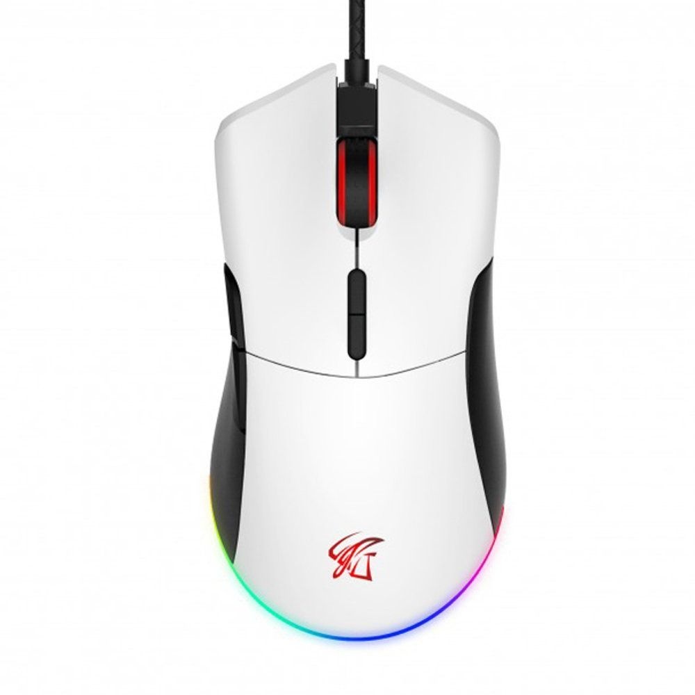 앱코 게이밍 마우스 HACKER A230 유선 RGB 7버튼 화이트