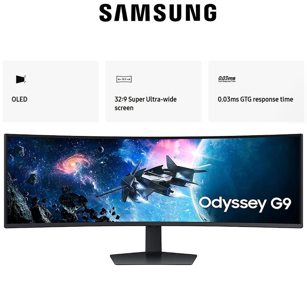 Samsung 삼성 49인치 오디세이 G9 G95C DQHD HDR 1000 곡선 게이밍 모니터 923056
