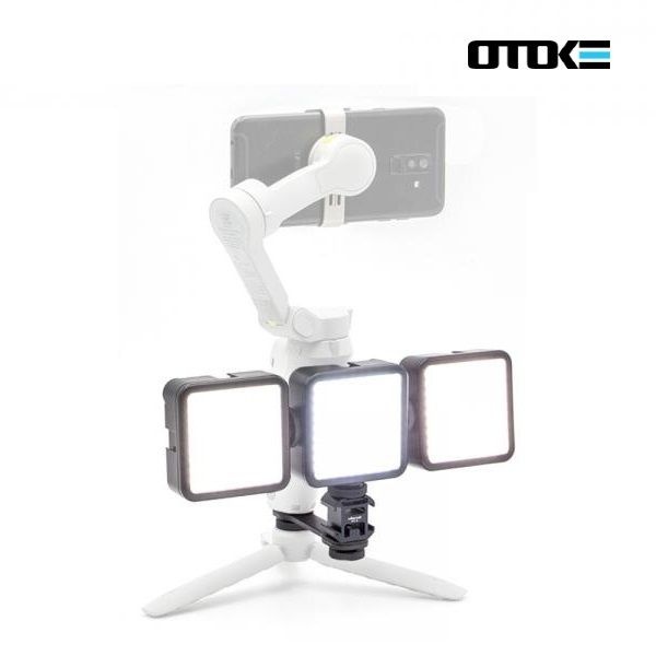 오토케 DJI 오즈모 모바일4 OM4 장 트리플 조명 세트 개인장비 스마트폰 짐벌 브라켓 라이트 4090322