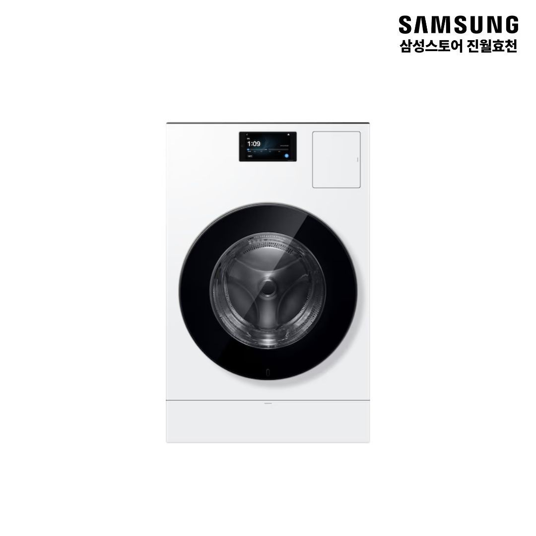 [온누리상품] 삼성전자 Bespoke AI 콤보 세탁기 25/20kg (177.8mm LCD) 화이트 (WD90H25BHW)