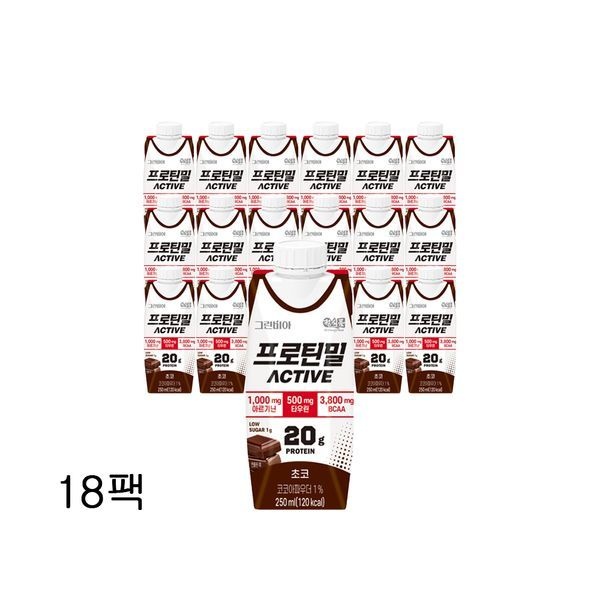 그린비아 프로틴밀 액티브 초코 250ml x 18팩